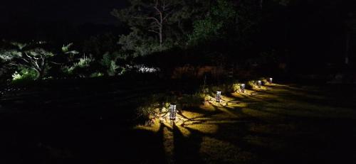 an overhead view of a park at night at Gurye Sosandang Pension Hanok in Gurye