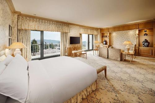 Postel nebo postele na pokoji v ubytování Hilton Gyeongju