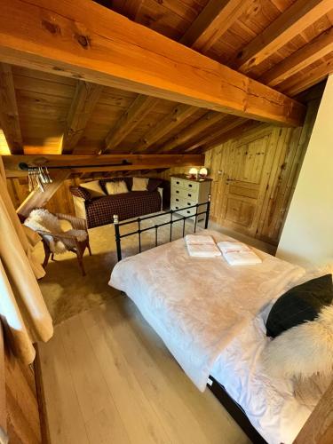 Katil atau katil-katil dalam bilik di Chalet Mathilde - Morzine