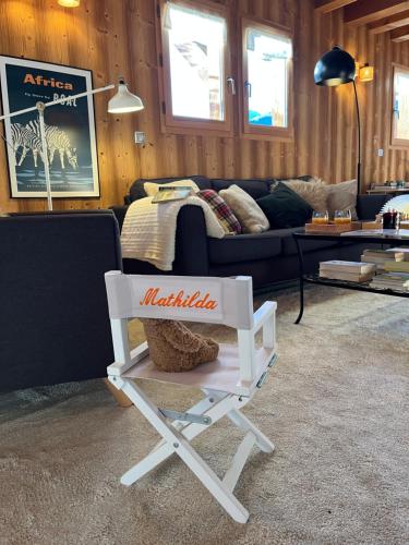Ruang duduk di Chalet Mathilde - Morzine