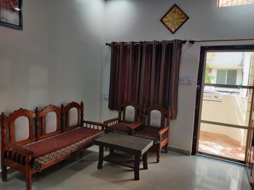 Гостиная зона в Madhuban Homestay 1 Ujjain