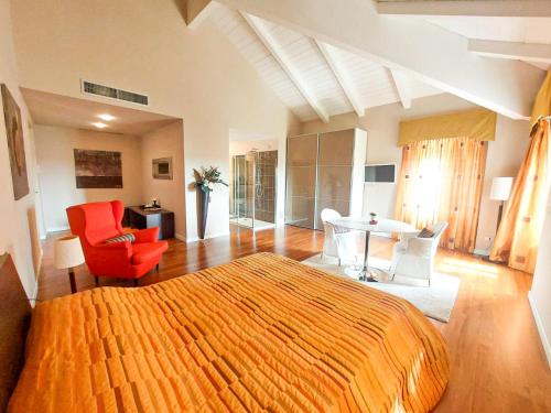 Letto o letti in una camera di Villa Rigatti