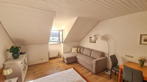 Ruang duduk di Ferienwohnung Schloss Kirchham
