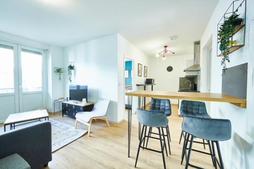 BE-2D - Appartement F3 pour 1-4 pers 2ème étage au centre de Mulhouse