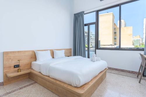 Katil atau katil-katil dalam bilik di Anoor Studios & Apartments in Gemmayze