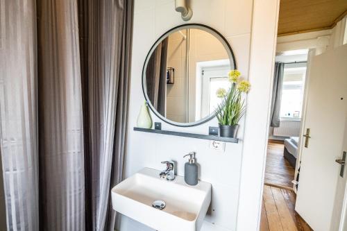 Ένα μπάνιο στο Apartment für Alleinreisende