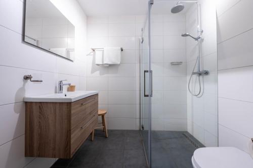 Ένα μπάνιο στο Groenendijk Verhuur - Landgoed Weelzicht appartementen