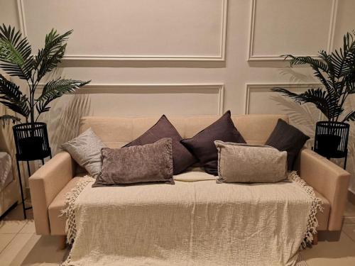 Χώρος καθιστικού στο LCP T1 Honeymoon genting highland midhill homestay