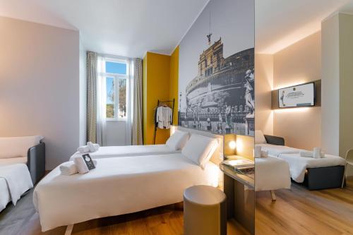 Postel nebo postele na pokoji v ubytování B&B Hotel Roma Pietralata Tiburtina