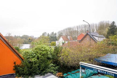 a view from the roof of a house with plants at Résidence la floraison in Brussels