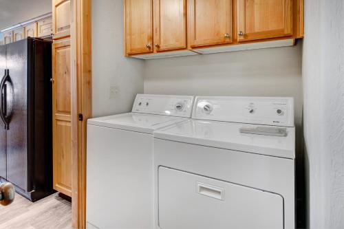 a white washer and dryer in a kitchen at Fox Pointe Condo by Park City Vacations in Park City