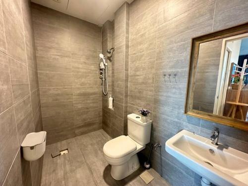 Et badeværelse på Holiday Getaways - Riverine Diamond