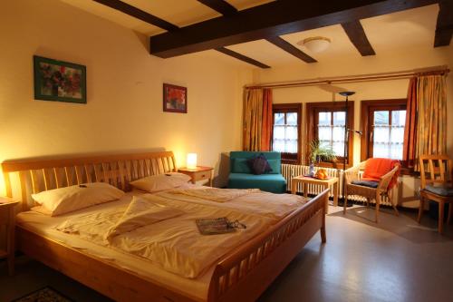 Katil atau katil-katil dalam bilik di Hotel im Hochzeitshaus