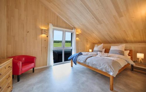 Ένα ή περισσότερα κρεβάτια σε δωμάτιο στο Ferienhaus Seewald