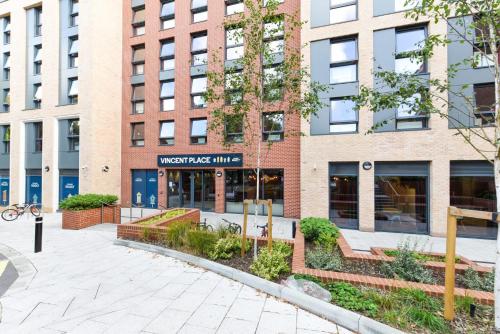 a facade of a brick building with a building at For Students Only Vincent Place in Southampton in Southampton