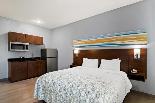 Dapur atau dapur kecil di HomeTowne Studios by Red Roof East Lansing - Okemos