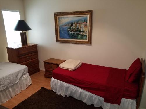 Postel nebo postele na pokoji v ubytování 2 x Twin beds - close to NRG Medical Center Galleria MD Anderson