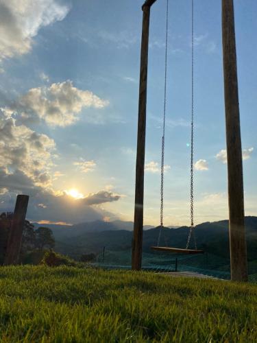 Landskap semula jadi dekat dengan lodge