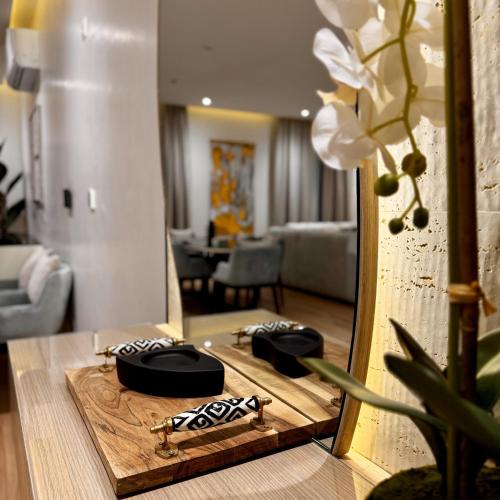 Et opholdsområde på Luxury Smart Apartment A11