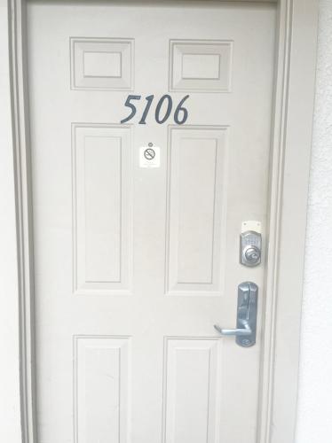 a white door with a sign on it at Unit 5106 - Mountain View Condos - Free Attraction Ticket including Dollywood in Pigeon Forge