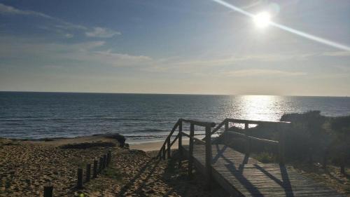 a view of the ocean from the beach at Apartamento Cortelazor in Huelva