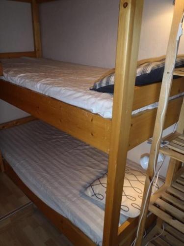 quelques lits superposés dans une chambre dans l'établissement Résidence Choucas - APPARTEMENT ALPE D'HUEZ AVENUE DU RIFNEL MAE-2301, à Huez