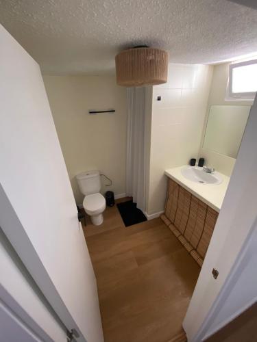 a bathroom with a toilet and a sink at Loft Mojacar Neptuno in Mojácar