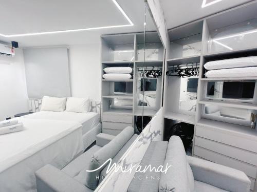 Ένα ή περισσότερα κρεβάτια σε δωμάτιο στο Mahalo - Cabo Branco