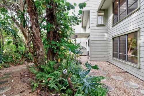 a tree in front of a house at Beach Paradise Getaway - 200ft from Beach! in Sebastian