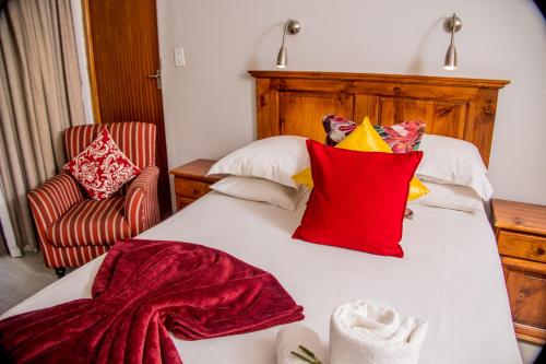 Ένα ή περισσότερα κρεβάτια σε δωμάτιο στο Twins Guesthouse NO LOAD SHEDDING