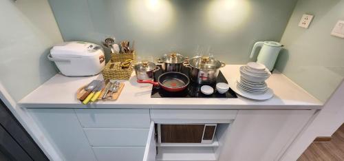 Dapur atau dapur kecil di Vinhomes Skylake