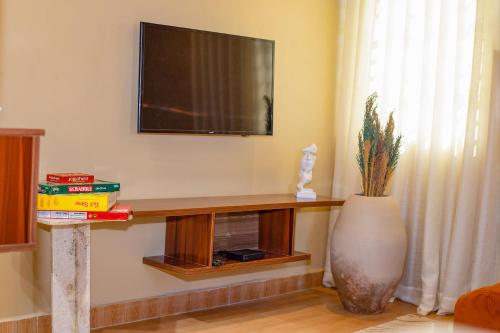TV a/nebo společenská místnost v ubytování Mindyourbusiness villa