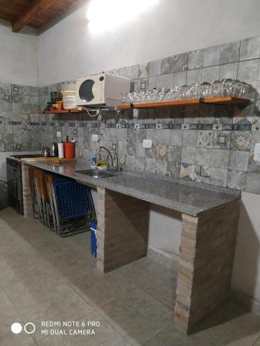 Dapur atau dapur kecil di Finca espacio Bru