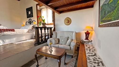 Ένα ή περισσότερα κρεβάτια σε δωμάτιο στο Casa Mirador del Sur