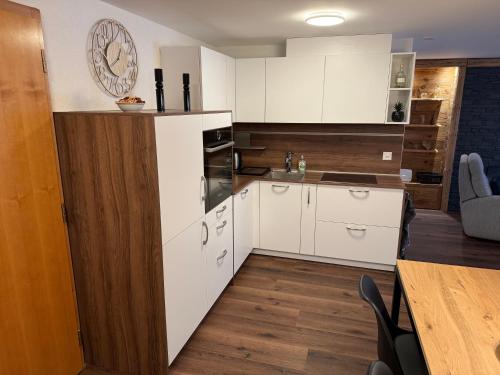 Kuchyň nebo kuchyňský kout v ubytování Appartement Everest