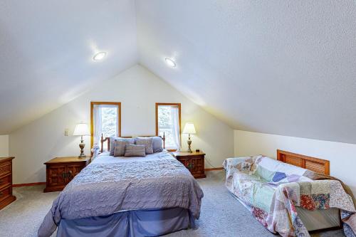 Ένα ή περισσότερα κρεβάτια σε δωμάτιο στο Tinker House Cottage