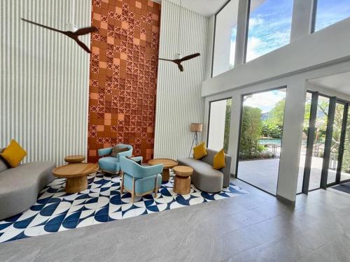 Posezení v ubytování New apartment 2bedrooms in Laguna lakeside Bang Tao beach