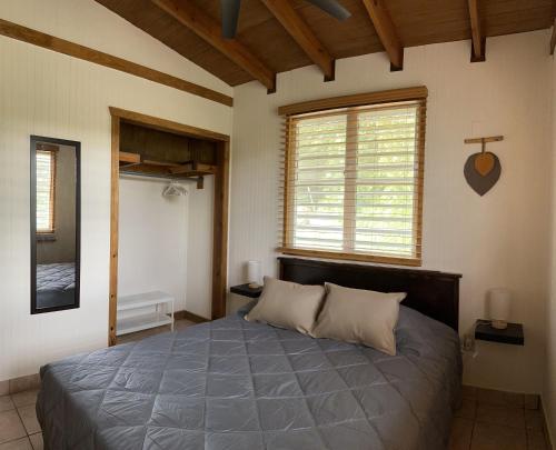 a bedroom with a large bed in a room at La Casita Amarilla en Utuado, Puerto Rico in Utuado