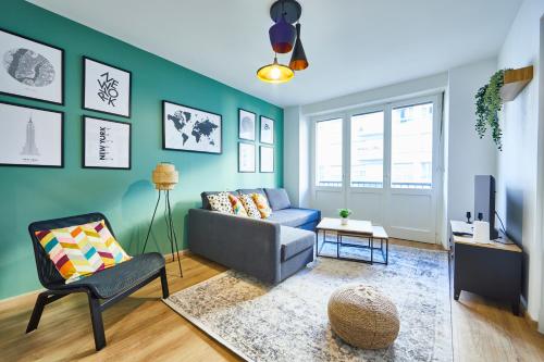 BE-1 - Appartement F4 pour 1-6 pers 1er étage au centre de Mulhouse