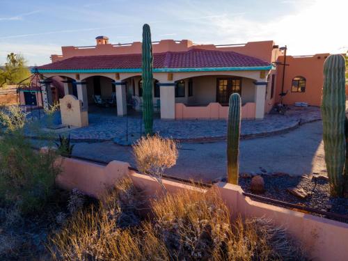 a house with cactus in front of it at CASA ZUR HEIDE.....BEAUTIFUL San Felipe Rental Home in Playa Unión