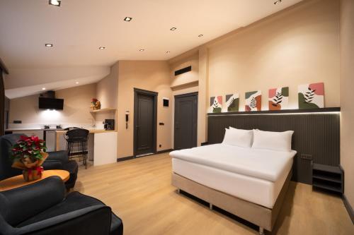 Χώρος καθιστικού στο Şişli Family Time Suites