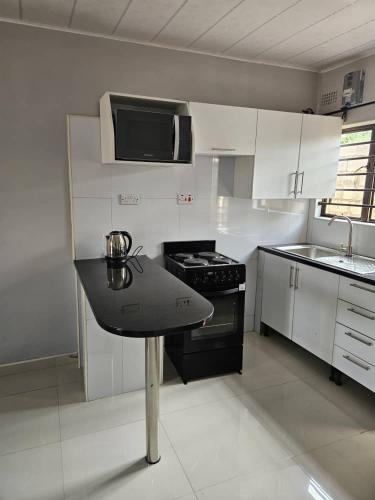Η κουζίνα ή μικρή κουζίνα στο Sally Springs Apartments