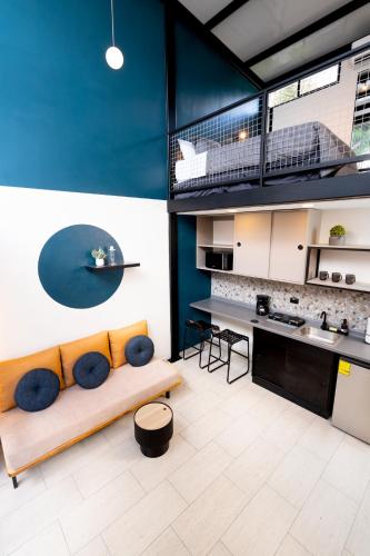 Η κουζίνα ή μικρή κουζίνα στο Quaranta Lofts