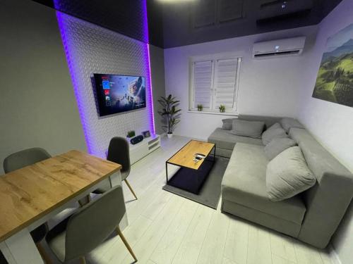 Χώρος καθιστικού στο Apartament Nadbrzezna