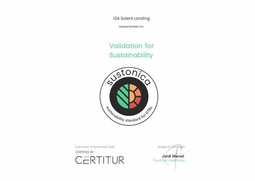 Certifikát, hodnocení, plakát nebo jiný dokument vystavený v ubytování 12A Solent Landing direct beach access