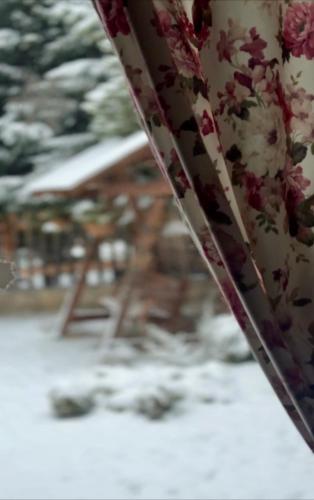 Το Cottage PolyaNitsa окремий котедж з каміном τον χειμώνα