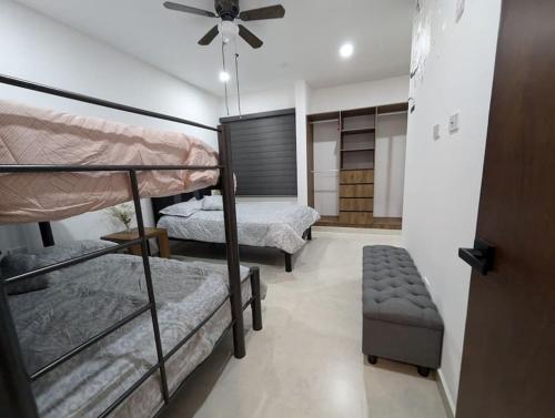 Postel nebo postele na pokoji v ubytování Residencia en Mérida, Yucatán