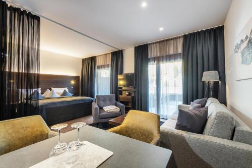 Ruang duduk di AlpenParks Hotel & Apartment Taxacher