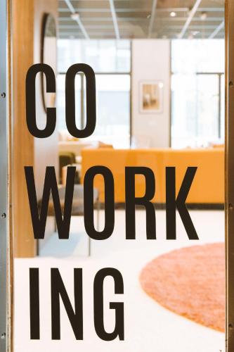 a sign that says go workng on a door at Bikube Lyon in Lyon