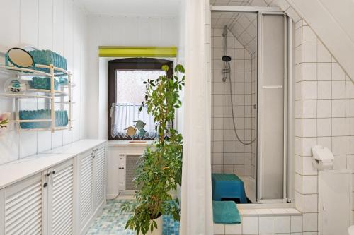 Bilik mandi di Ferienwohnung Stadtrand